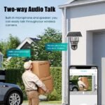 2PCs HD Outdoor Solar PTZ Camera IP66 WiFi and Sim Card Connection