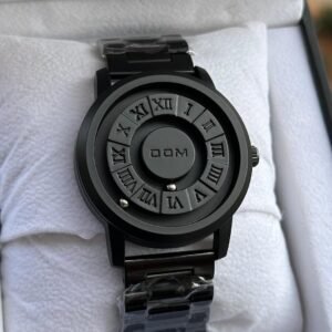 Plain black Dom watch with magnetic ball point