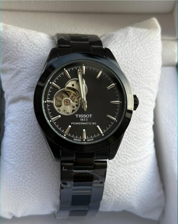 Tissot Men's mechanical watch, black - Image 2