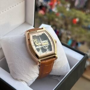 Men's see through mechanical watch