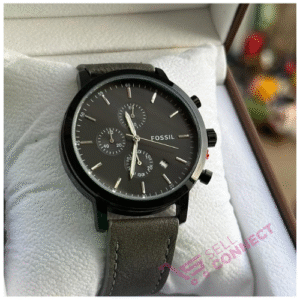 Fossil genuine leather men's watch