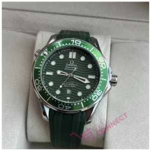 Omega Green rubber strap men's watch