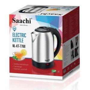 Saachi Original 2L Stainless Electric Kettle 7768 - Silver, Black(1 YR WRTY)