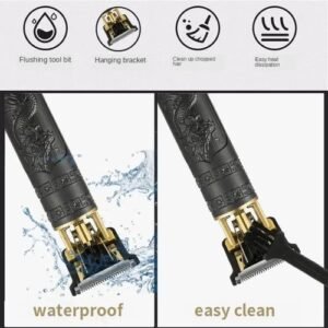 GUEETON Rechargeable Metal Simple Style Hair Clipper Black