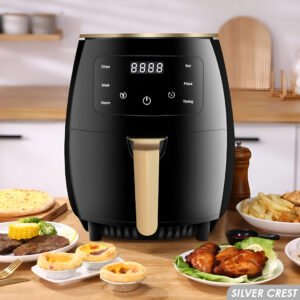 SilverCrest S-18 6L Extra Large Air Fryer, 2400W Power, LCD Touch Panel, Oil-Free Cooking