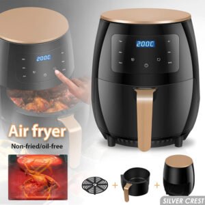 SilverCrest S-18 6L Extra Large Air Fryer, 2400W Power, LCD Touch Panel, Oil-Free Cooking
