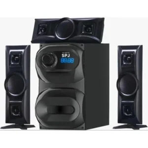 SPJ SS-3020W 3.1 Channel Multimedia Speaker System with Subwoofer – Bluetooth, USB, FM, Remote, Solar Compatible