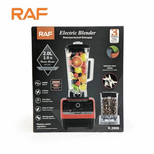 RAF R.2809 2-in-1 Electric Commercial Blender & Masala Grinder – 2400W - Image 4