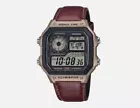 Casio Illuminator digital pure leather wrist watch – Brown