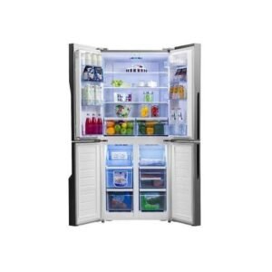 Hisense 610L 4-Door Side-by-Side Refrigerator – RQ610N4AB1 – Frost Free, Black Glass Finish