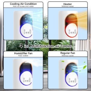 4-in-1 Humidifier, Room Heater, Air Cooler & Tower Fan – 1600W | Remote Control