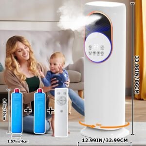 4-in-1 Humidifier, Room Heater, Air Cooler & Tower Fan – 1600W | Remote Control