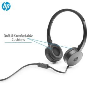 HP H2800 Wired Headset with in-line Microphone & Headset Controls (Black)