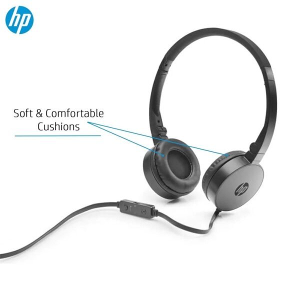 HP H2800 Wired Headset with in-line Microphone & Headset Controls (Black) - Image 4