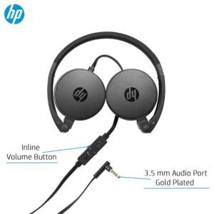 HP H2800 Wired Headset with in-line Microphone & Headset Controls (Black)