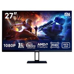 Xiaomi 27-inch Gaming Monitor, 165Hz 1ms Full HD 1920x1080 IPS Ultra-Thin PC Monitor Gaming Computer Screen, 99% sRGB Desktop Screen with FreeSync Premium.