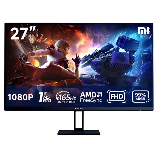 Xiaomi 27-inch Gaming Monitor, 165Hz 1ms Full HD 1920x1080 IPS Ultra-Thin PC Monitor Gaming Computer Screen, 99% sRGB Desktop Screen with FreeSync Premium.