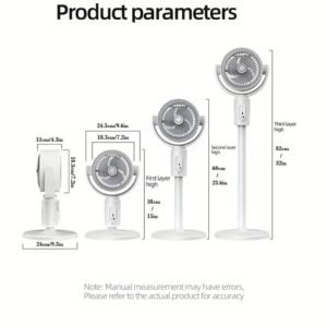 Adjustable high and low fans, equipped with built-in aromatherapy box, mosquito proof, 5-speed, Type-C charging port, lithium battery power supply, remote control, air circulation device, modern fan USB charging port