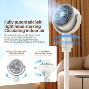 Adjustable high and low fans, equipped with built-in aromatherapy box, mosquito proof, 5-speed, Type-C charging port, lithium battery power supply, remote control, air circulation device, modern fan USB charging port