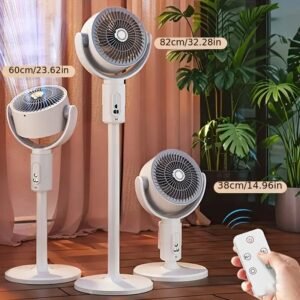 Adjustable high and low fans, equipped with built-in aromatherapy box, mosquito proof, 5-speed, Type-C charging port, lithium battery power supply, remote control, air circulation device, modern fan USB charging port