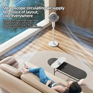 Adjustable high and low fans, equipped with built-in aromatherapy box, mosquito proof, 5-speed, Type-C charging port, lithium battery power supply, remote control, air circulation device, modern fan USB charging port