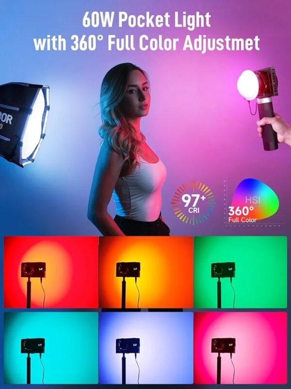 AY-72 RGB Pocket Video Light,  3.7W - Image 4
