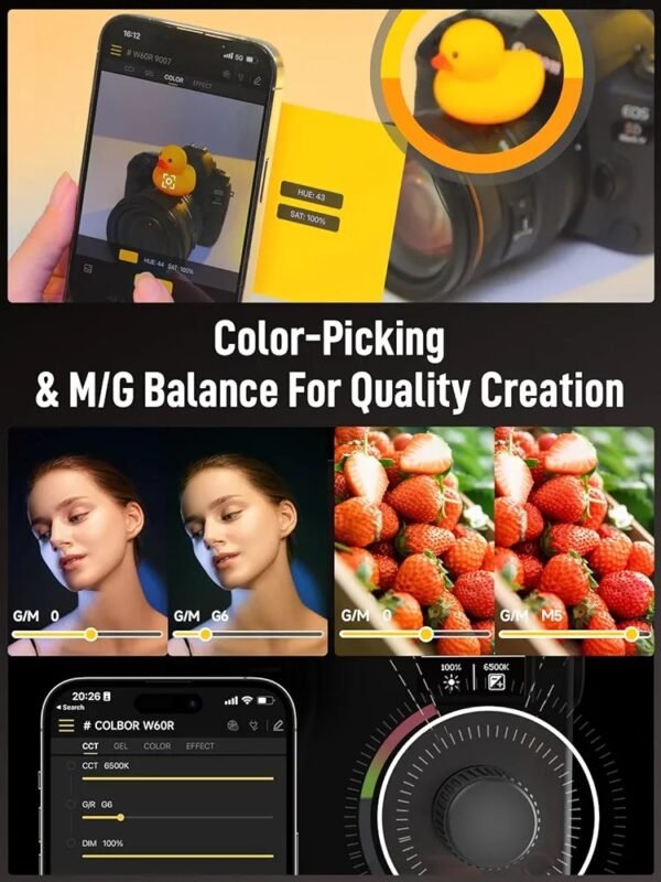 AY-72 RGB Pocket Video Light,  3.7W - Image 3
