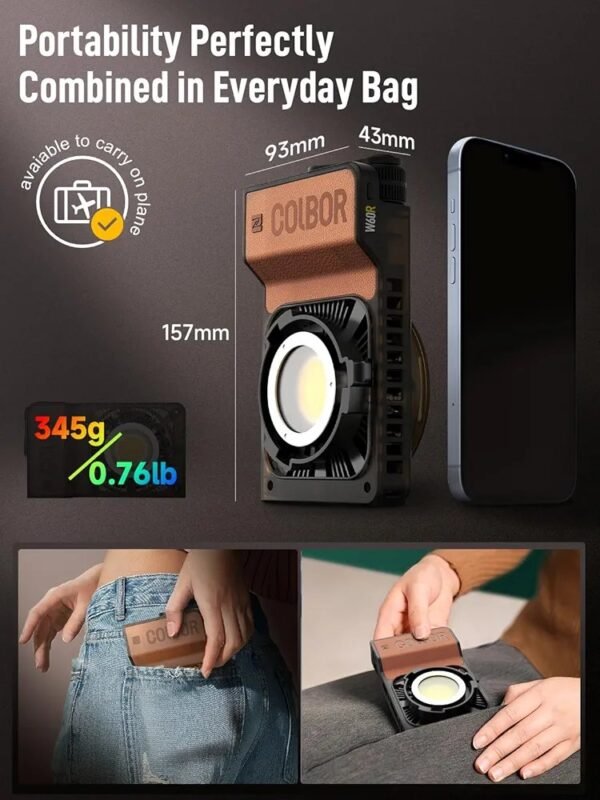 AY-72 RGB Pocket Video Light,  3.7W - Image 6