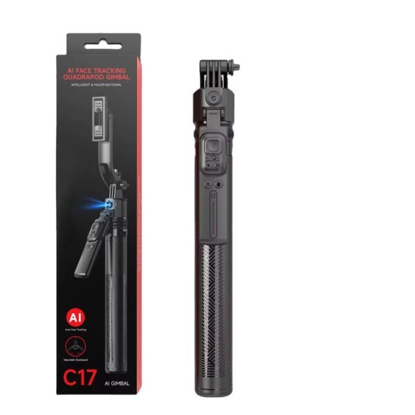 360° Auto Follow-Up Face Tracking Gimbal 1630mm with Gesture Recognition Tripod Selfie Stick