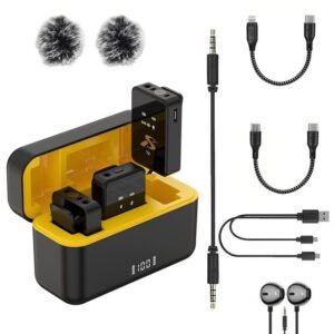 SX13 4 in 1 Wireless Lavalier Microphone comes with 4 Microphone