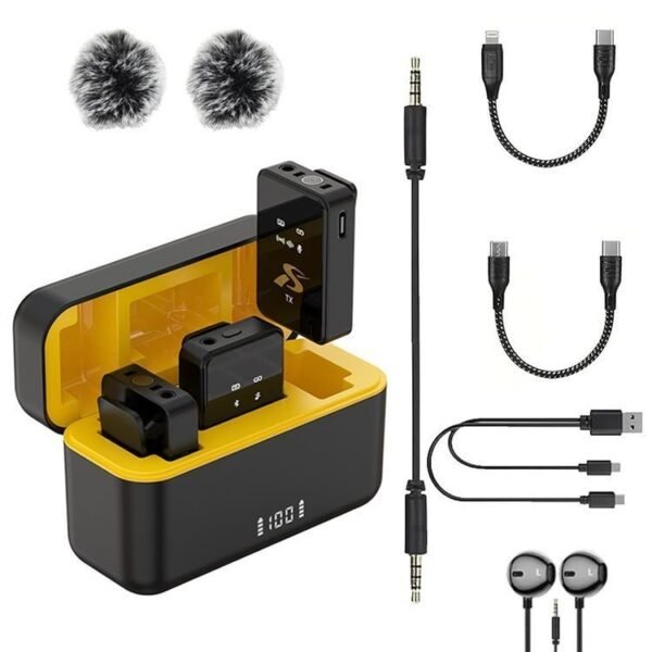 SX13 4 in 1 Wireless Lavalier Microphone comes with 4 Microphone