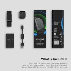 WHOOP 4.0 With 12 Month Subscription – Wearable Health, Fitness & Activity Tracker – Continuous Monitoring, Performance Optimization, Heart Rate Tracking