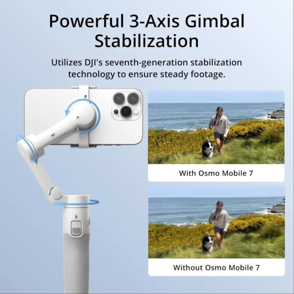 DJI Osmo Mobile 7 Gimbal Stabilizer for iPhone, Android, Built-in Tripod - Image 8