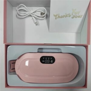 Menstrual Heating Pad Heating Belt Relieves Menstrual Abdominal Pain Heat Belt Menstrual Pad Heat and Massage 3 Heat Settings 4 Massage Modes (Pink), Pack of 1