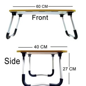 Foldable Laptop Table with Cup Holder, Study Table, Bed Table, Breakfast Table.