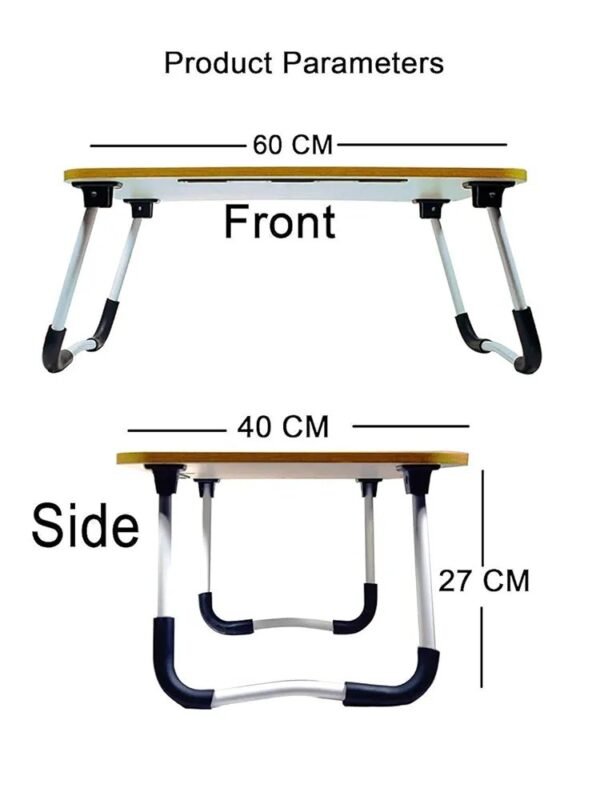 Foldable Laptop Table with Cup Holder, Study Table, Bed Table, Breakfast Table. - Image 7