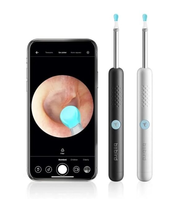 BEBIRD Ear Wax Removal Tool R1 Upgraded Version with 1080HD Camara, Waterproof, Anti-Fall Off Eartip, Wireless Otoscop with Light and Camera, Android/iOS Support.