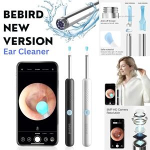 BEBIRD Ear Wax Removal Tool R1 Upgraded Version with 1080HD Camara, Waterproof, Anti-Fall Off Eartip, Wireless Otoscop with Light and Camera, Android/iOS Support.