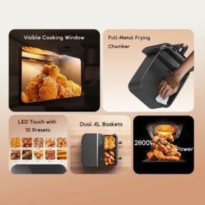 oraimo NutriFry Duo 8L 2800W AirFryer