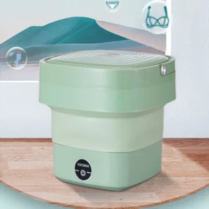 Machine with Spinner, Ultrasonic Turbine Washing Machine, Portable Turbo Washer for Travel, Foldable Bucket Type Laundry Clothes Washer, Lightweight Collapsible Bucket Washing Machine