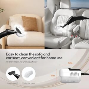 2500w Steam Cleaner, High Pressure Steam Cleaner for Home, Handheld Steam Cleaner with Brushes, Portable Steamer for Cleaning, High Heat Steamer for Windows, Furniture, Kitchen, Bathroom,Tile
