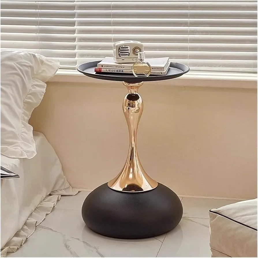 European-Style SideTable Small Apartment Home Sofa Edge Small Waist French Corner Table Bedroom Bedside Small Round Table Corner Table - Image 3