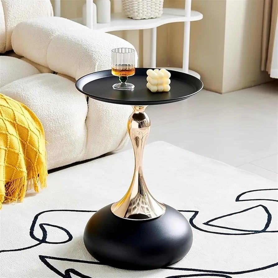 European-Style SideTable Small Apartment Home Sofa Edge Small Waist French Corner Table Bedroom Bedside Small Round Table Corner Table