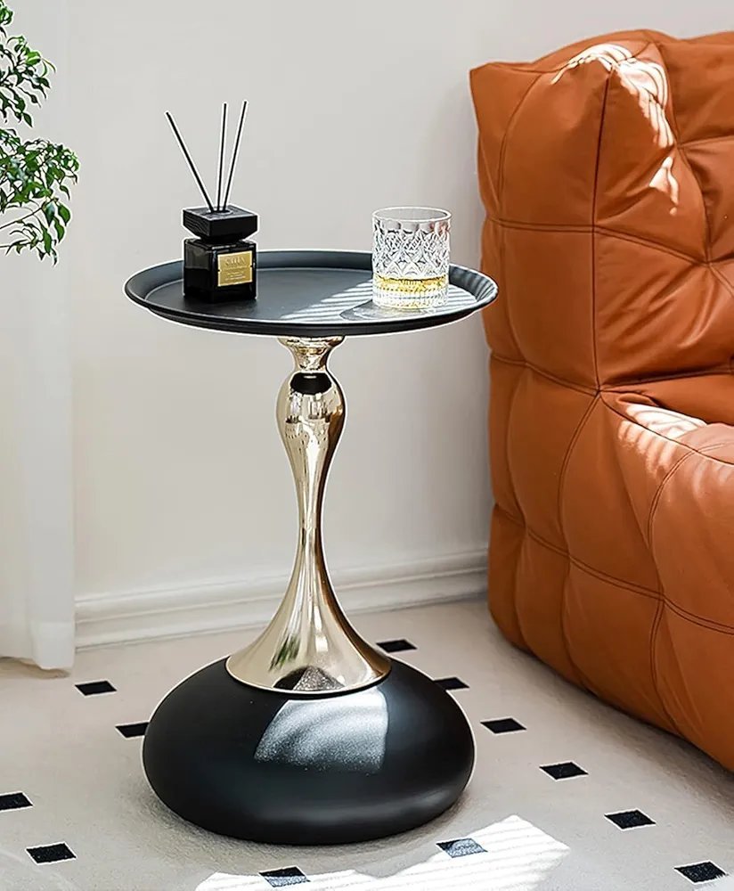 European-Style SideTable Small Apartment Home Sofa Edge Small Waist French Corner Table Bedroom Bedside Small Round Table Corner Table - Image 8