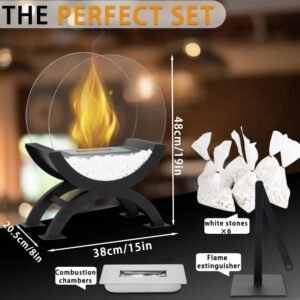 Round Large Tabletop Fireplace