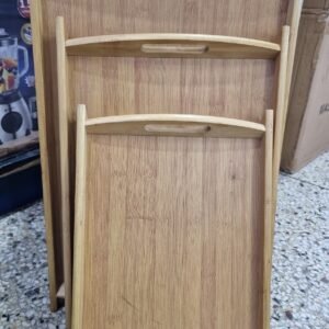 3 piece wooden trays