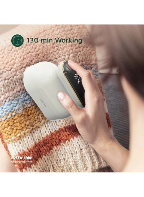 DualPro Digital Fabric Electric Lint Remover with USB Rechargeable & Working Time 2.2 hrs / Speed Gear 3 Levels / Lint Bin 130 ml / Comfortable Handgrip / Max Range 6900RPM - White - Image 5