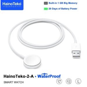 Haino Teko 2 A Smartwatch With Waterproof Full Screen AMOLED Display 20 Days Battery Life and 3 Pair Straps Designed For Ladies and Gents Silver