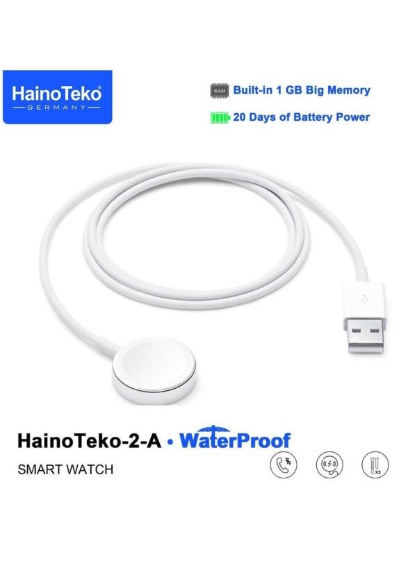 Haino Teko 2 A Smartwatch With Waterproof Full Screen AMOLED Display 20 Days Battery Life and 3 Pair Straps Designed For Ladies and Gents Silver - Image 8