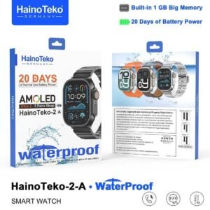 Haino Teko 2 A Smartwatch With Waterproof Full Screen AMOLED Display 20 Days Battery Life and 3 Pair Straps Designed For Ladies and Gents Silver